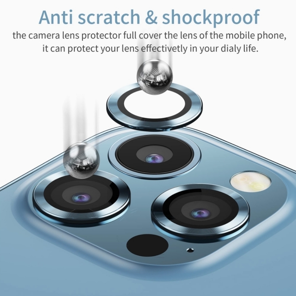 Camera lens tempered glass protector for iPhone 13 Pro, iPhone 13 Pro Max - Picture 2 of 8